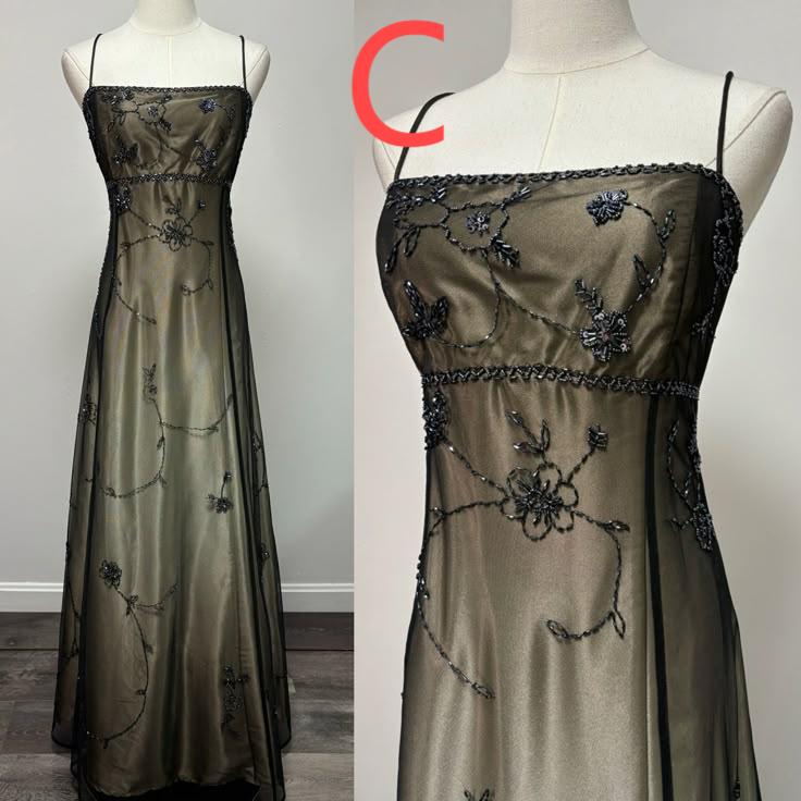 Vintage Blue Gradient Empire Prom Dresses Backless Romantic Beaded Evening Dresses  ED01406