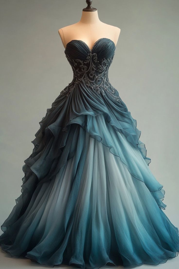 Vestido de fiesta largo de tul con escote corazón y cuentas, elegante vestido de quinceañera ED01487
