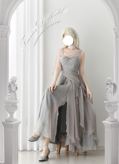 Vestidos de fiesta asequibles por menos de $180 ||Precioso vestido de fiesta de gasa rosa con tirantes finos y perlas de princesa ED01517