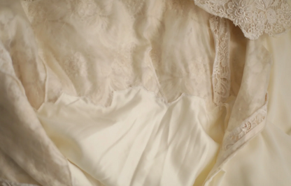 Vestido largo estilo imperio de gasa con escote cuadrado en beige, con encaje y cuentas, para fiesta de graduación, boda, ED01583