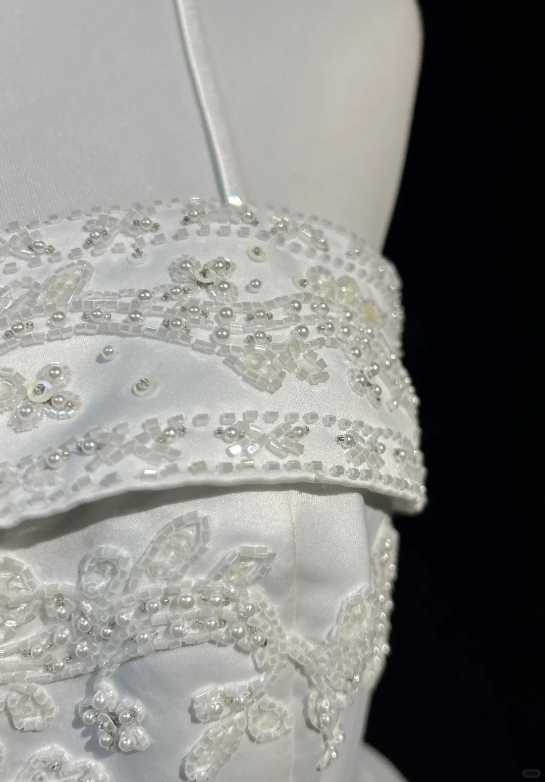 Vestido de fiesta largo de satén con cuentas y tirantes finos, corte A, blanco, para novia, graduación, ED01630