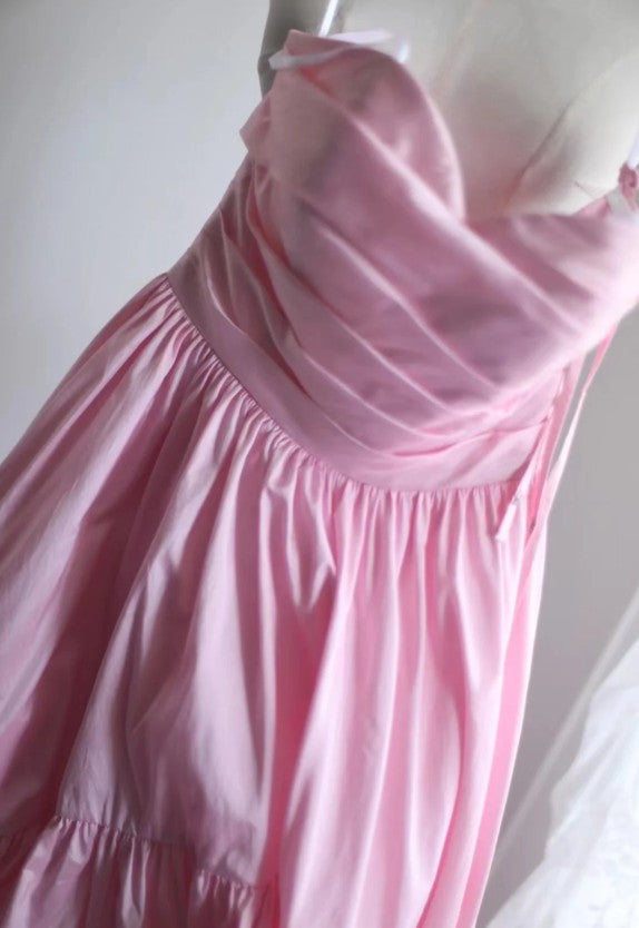 Vestido de novia largo de satén con tirantes finos, corte A, para cumpleaños, quinceañera, fiesta de graduación, ED01712