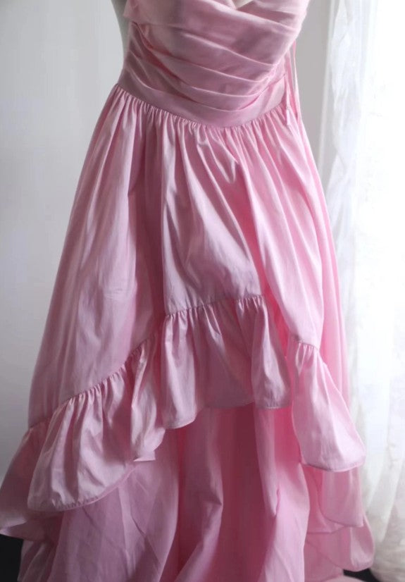 Vestido de novia largo de satén con tirantes finos, corte A, para cumpleaños, quinceañera, fiesta de graduación, ED01712