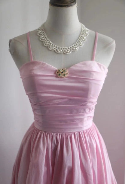 Vestido de novia largo de satén con tirantes finos, corte A, para cumpleaños, quinceañera, fiesta de graduación, ED01712