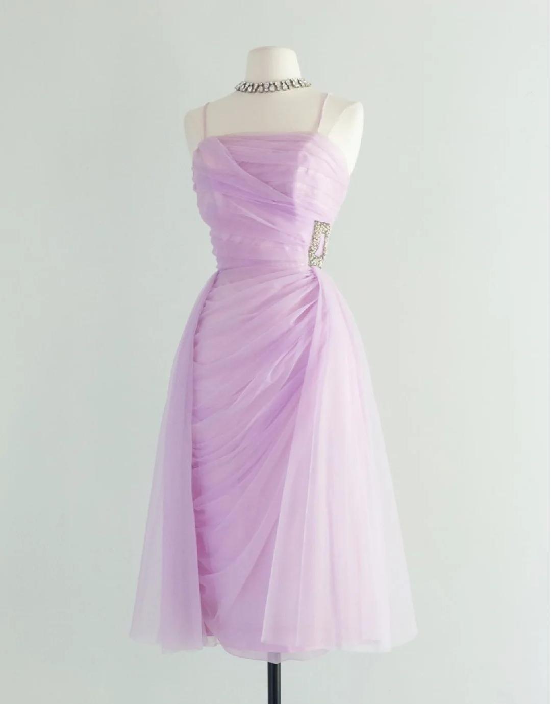 Vestido corto de fiesta de tul con tirantes finos en color rosa dulce, vestido de bienvenida ED01837