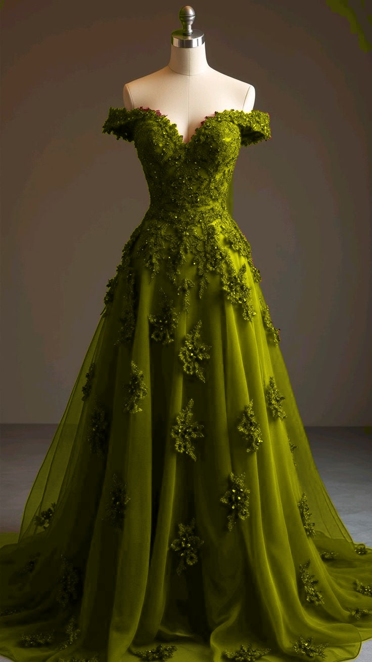 Hermoso vestido de fiesta largo de tul rojo con hombros descubiertos, corte A y cuentas, vestido de noche formal con apliques ED01977