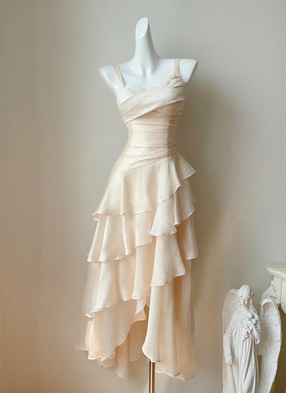 Spaghetti Strap Chiffon A-Line Short Prom Dresses Sweet Homecoming Dress ED02214
