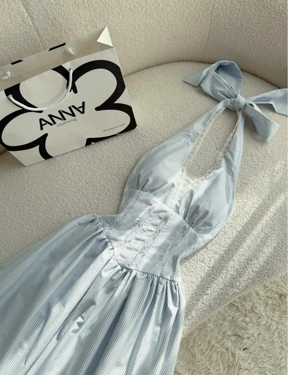 Hermoso vestido de fiesta con cuello halter y corte A, vestido sencillo para cumpleaños ED02315