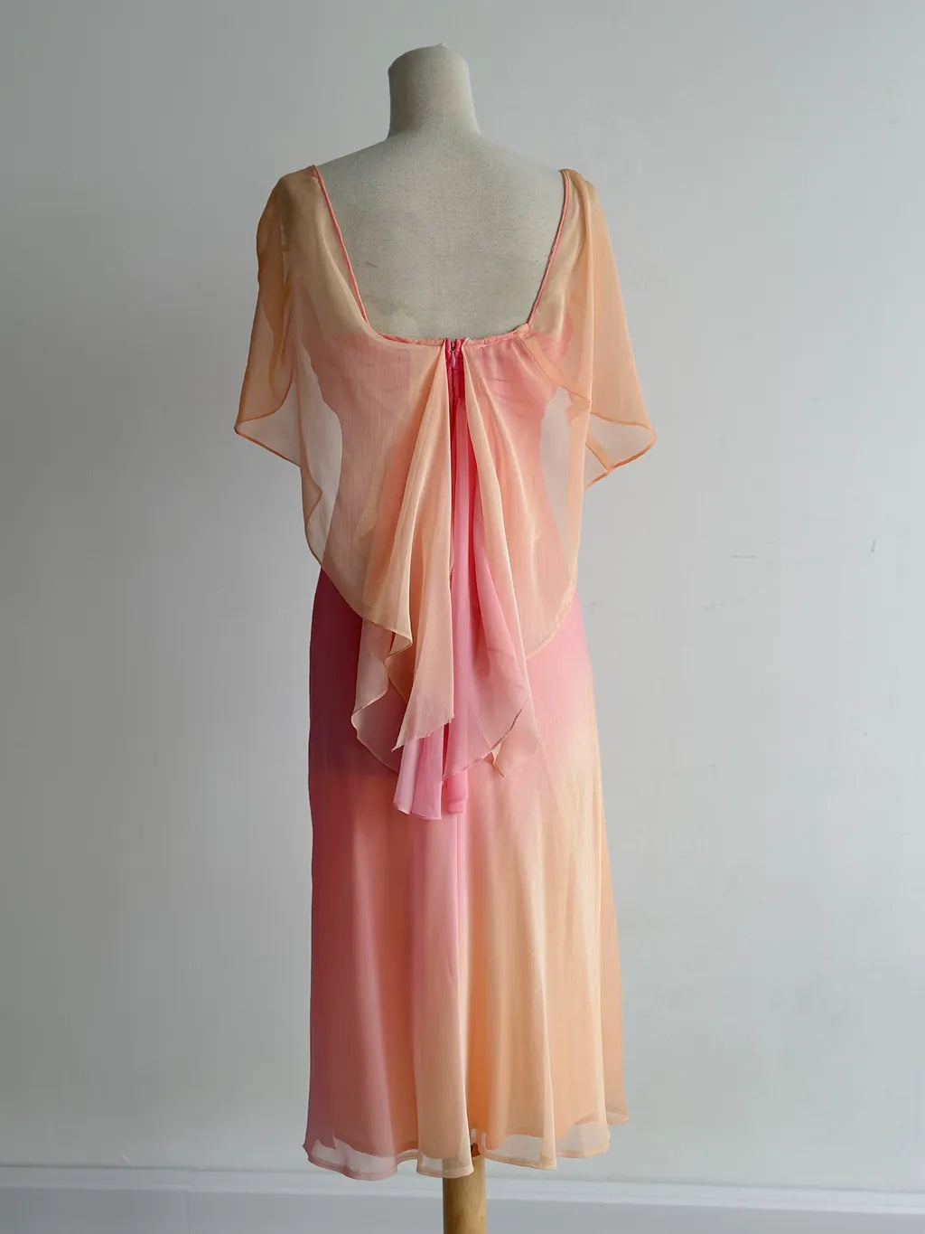 Vestido de fiesta corto de gasa con escote cuadrado y degradado Y2K ED02367