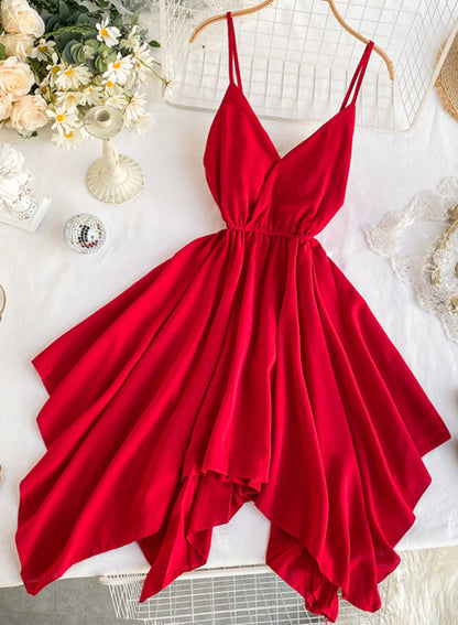 Vestido corto rosa de fiesta y cóctel ED0257