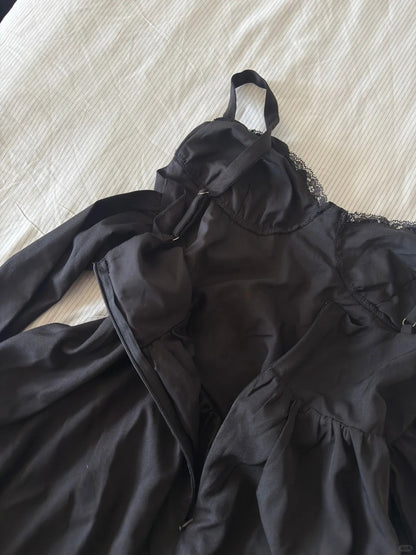 Vestido de fiesta negro de moda con tirantes finos, corte A, corto, para fiesta de cumpleaños, ED03247