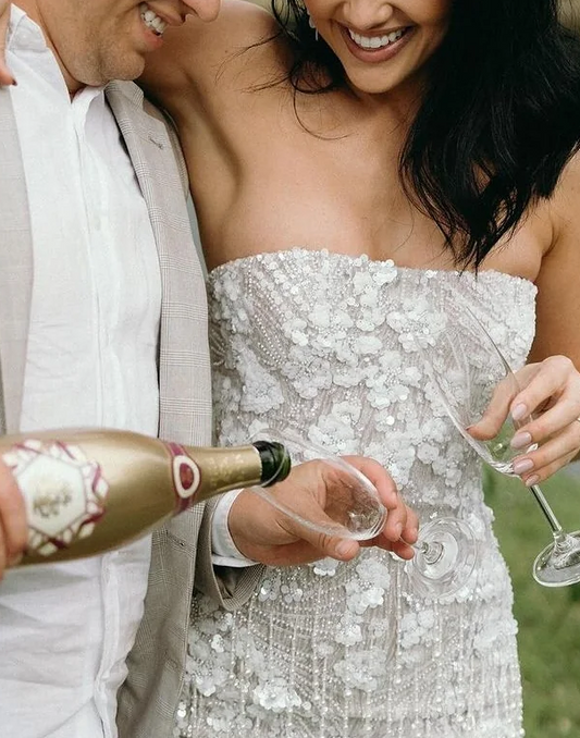 Sexy Bodycon Strapless Beaded Short Outdoor Party Dress Fashion Wedding Dress ED03278