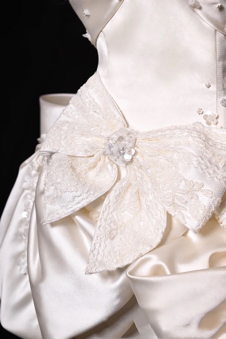 Vestido corto de satén blanco sin tirantes, corte A, con lazo, para fiesta de bienvenida y cumpleaños, ED03478