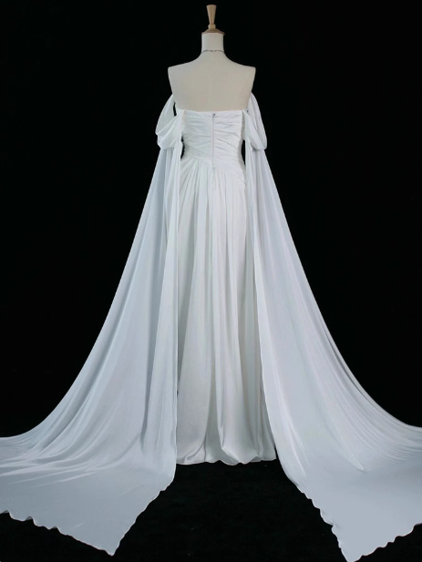 Royal Purple A-Line Off Shoulder Satin Long Prom Dress Formal Evening Dress Wedding DressED046