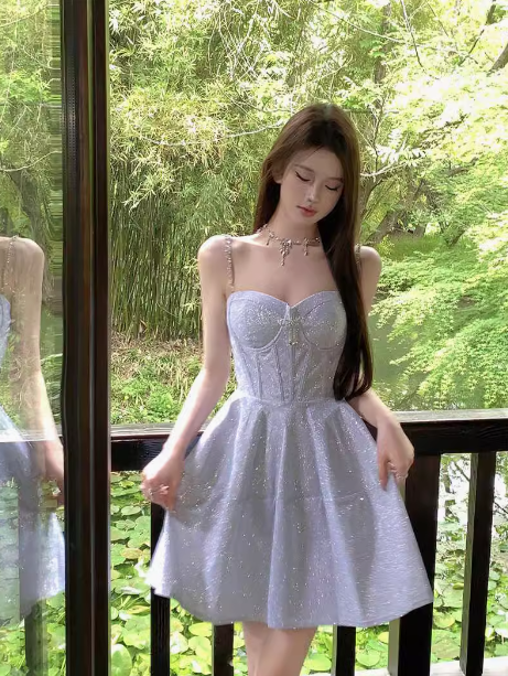 Vestido de fiesta de corte A con escote en forma de corazón y tirantes finos, vestido de fiesta corto ED0529