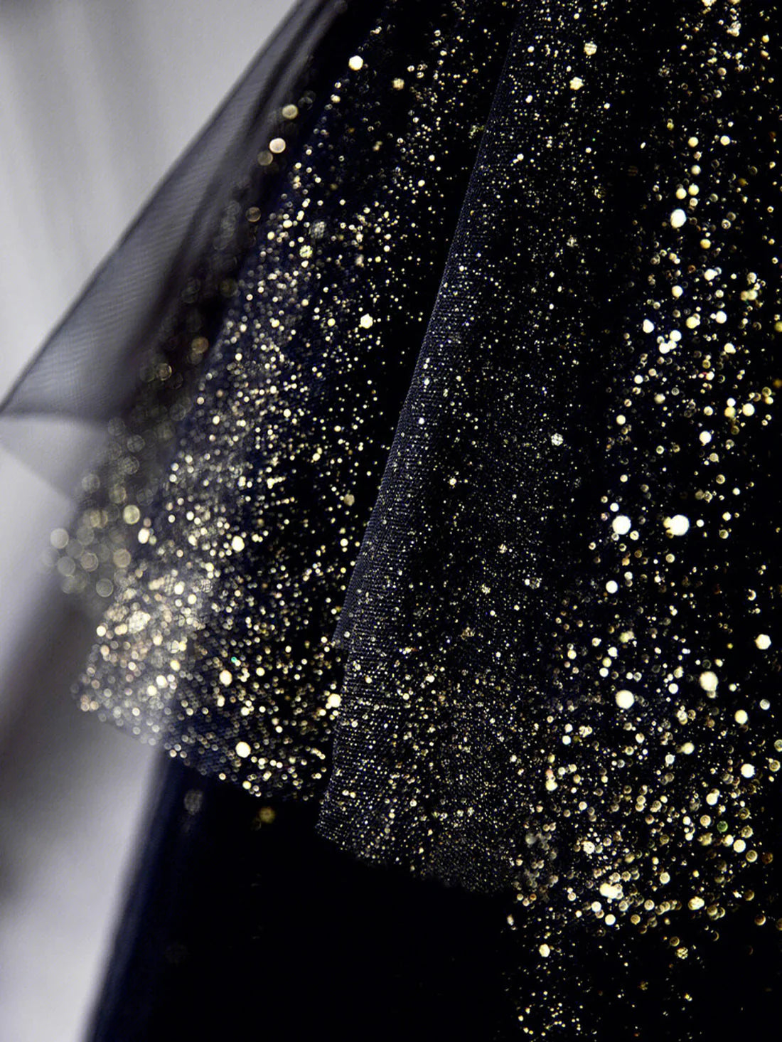 A-Line Sweetheart Neck Tulle Sequin Black Long Prom Dress, Black Formal Dress ED0628