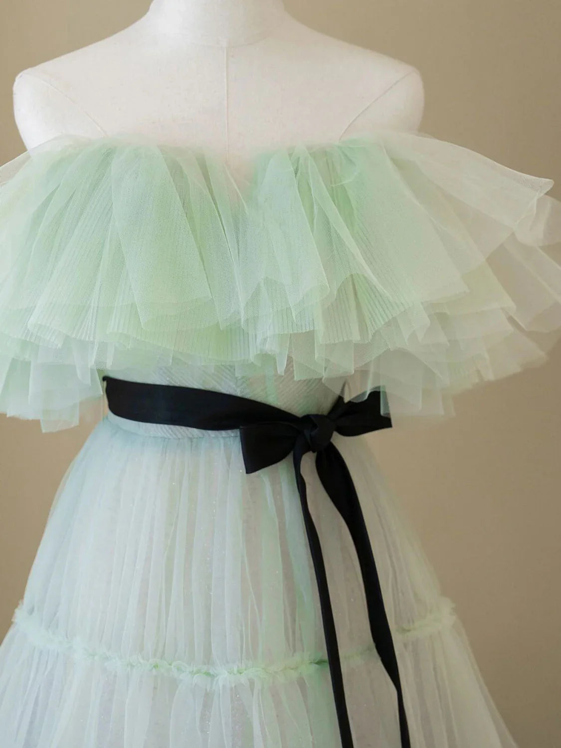 Green Aline Long Prom Dresses, Off Shoulder Formal Long Green Evening Graduation Dresses ED0818