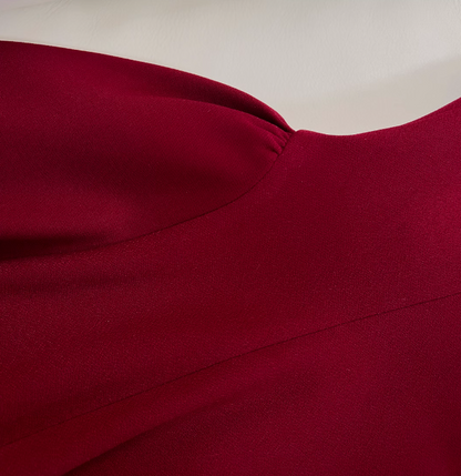 Burgundy A-line Spaghetti Strap Short Prom Dress Homecoming Dress ED0958