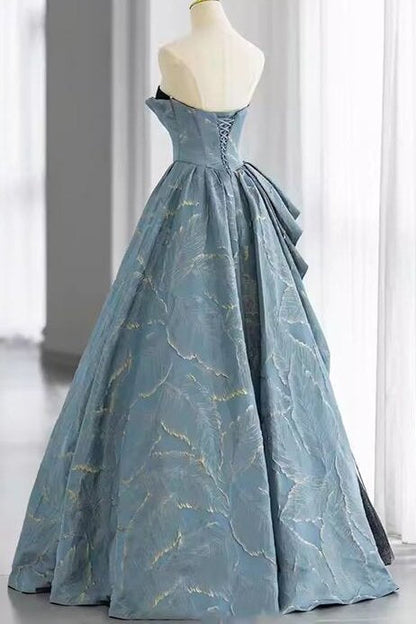 Elegant A-line Sweetheart Blue Black Tulle Dots Prom Formal Party Dress GP692