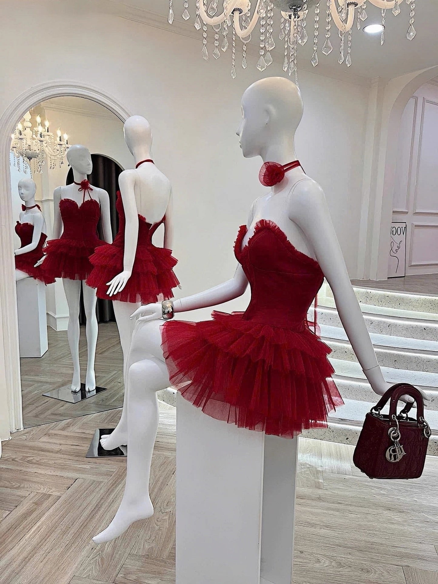 Vestido de fiesta corto con escote corazón color burdeos, elegante, corto y elegante, para cóctel, para 16 cumpleaños, DH2778