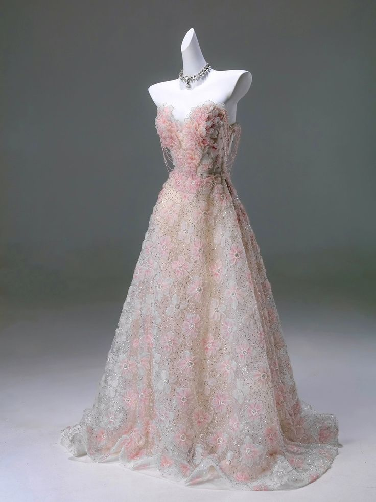 Nuevo y exquisito vestido largo de fiesta, de noche y de novia, con escote en forma de corazón, encaje ligero y abalorios florales, GG055