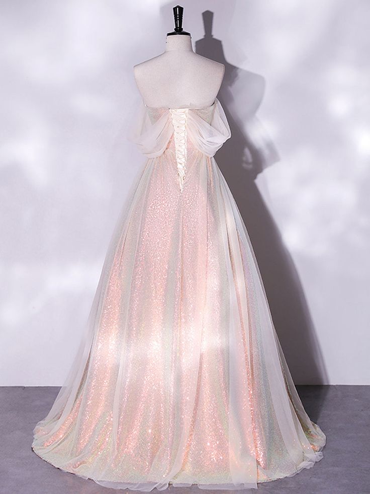 Nuevos vestidos de fiesta largos de encaje con hombros descubiertos y corte A brillante, vestidos de noche formales largos de encaje con hombros descubiertos GG083