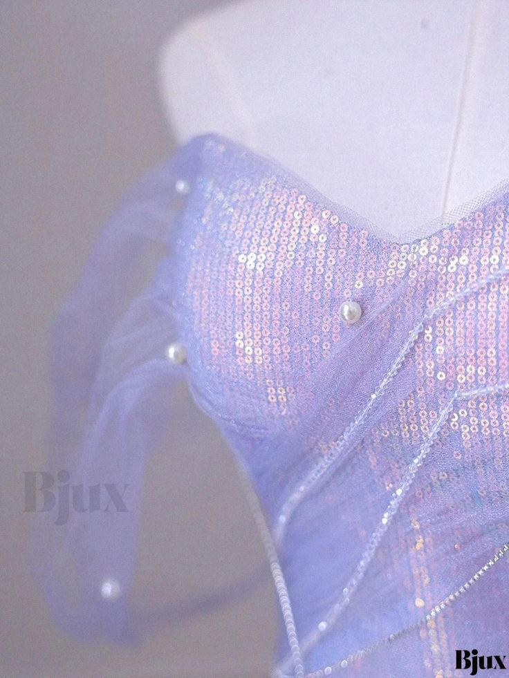 Nuevos y exquisitos vestidos de fiesta largos de sirena con hombros descubiertos, color lila, con lentejuelas y cuentas, vestidos de noche GG105