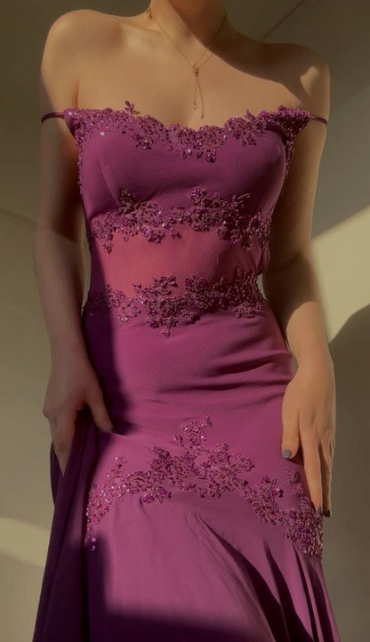 Vestido de fiesta largo de sirena con tirantes finos, de gasa y apliques de lentejuelas, elegante, de noche, GG1177