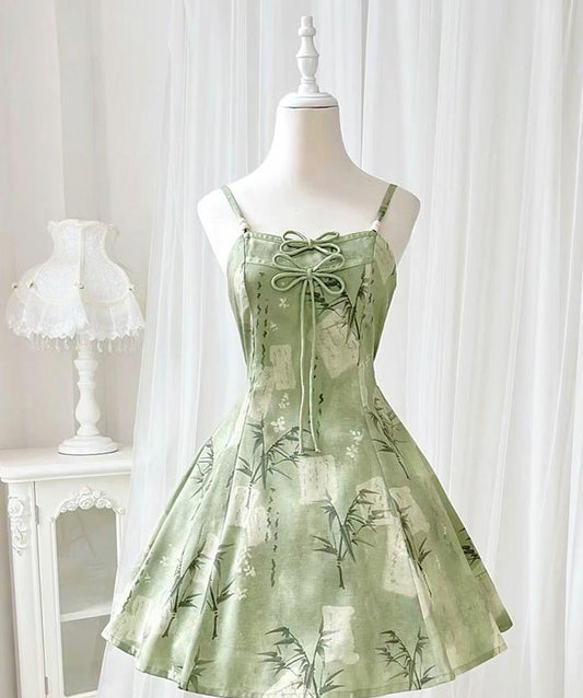 Precioso vestido de fiesta corto de satén con tirantes finos y lazo, corte A, para regreso a casa y noche, GG1187