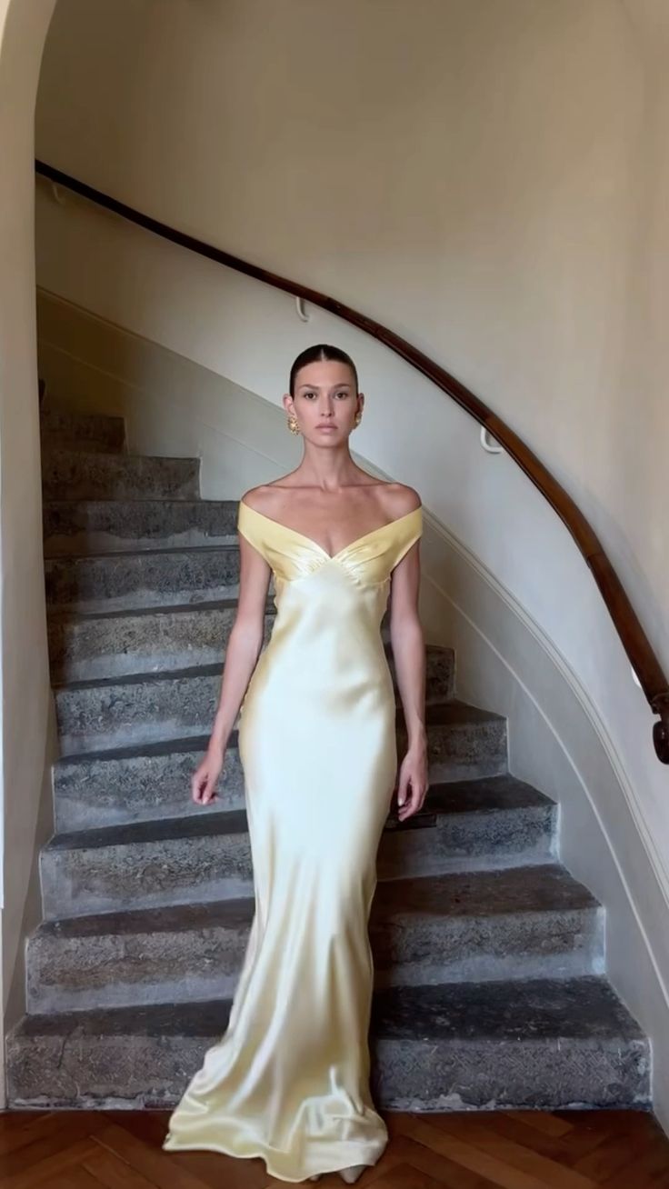 Vestido de fiesta largo de satén con hombros descubiertos y corte sirena, vestido de noche GG1231