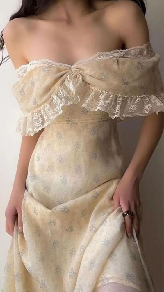 Vestido de fiesta largo de gasa con encaje, corte princesa, hombros descubiertos, estampado, vestido de noche GG1364