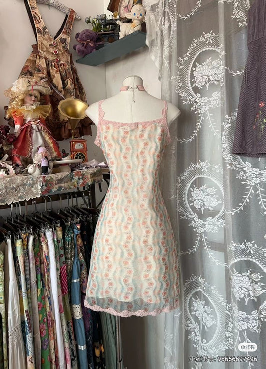 Precioso vestido de fiesta corto de satén con tirantes finos y tul estampado, vestido de regreso a casa o de noche GG1884