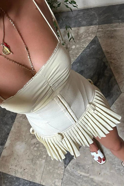Vestido de fiesta corto de poliéster con tirantes finos, corte en A, sexy, para regreso a casa y noche, GG1994