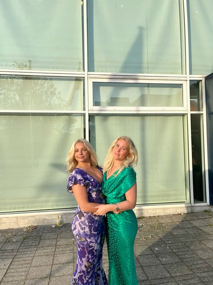 Unique Mermaid Green Satin Long Prom Dress,Party Dress,Evening Dress GG2216