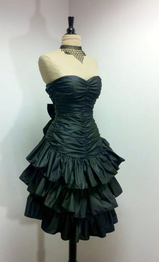 Vestido de fiesta corto plisado de satén con escote en forma de A y escote en forma de corazón, vestido de bienvenida y vestido de noche GG2344