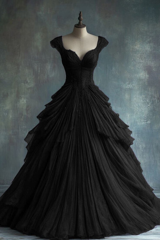 Vestido de fiesta vintage largo de tul con escote corazón, vestido de fiesta, vestido de noche GG2424