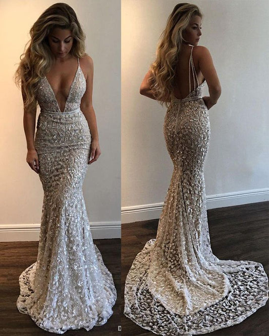 Vestido de fiesta largo de satén con tirantes finos y corte sirena, de noche y graduación, GG2505
