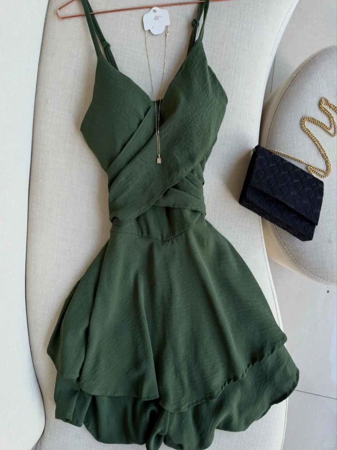 Vestido de fiesta corto de gasa con tirantes finos, corte A, elegante, para regreso a casa y cumpleaños GG2555