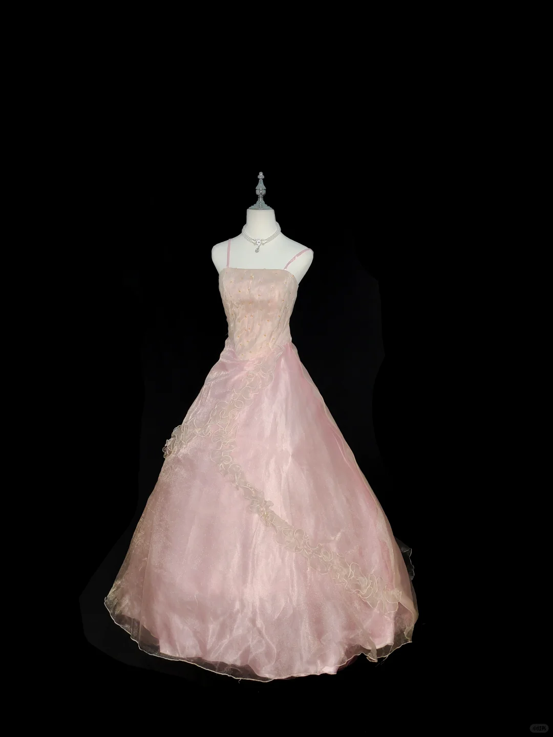 Vestido largo de fiesta, de noche y satén con tirantes finos, corte A, tul y cuentas, GG2574