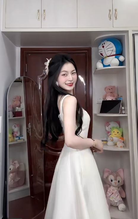 Vestido largo de satén blanco con corte en A, elegante, para fiesta de graduación o de noche, GG2587