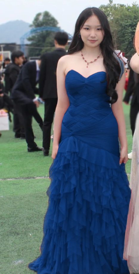 Vestido de fiesta largo de tul con corte sirena, elegante y sin tirantes, para graduación, noche, GG2592