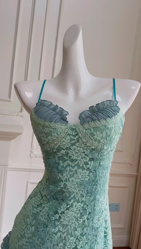 Vestido corto elegante de tul con tirantes finos, corte A, para fiesta de graduación, fiesta de cumpleaños, GG2614