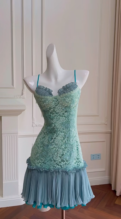 Vestido corto elegante de tul con tirantes finos, corte A, para fiesta de graduación, fiesta de cumpleaños, GG2614