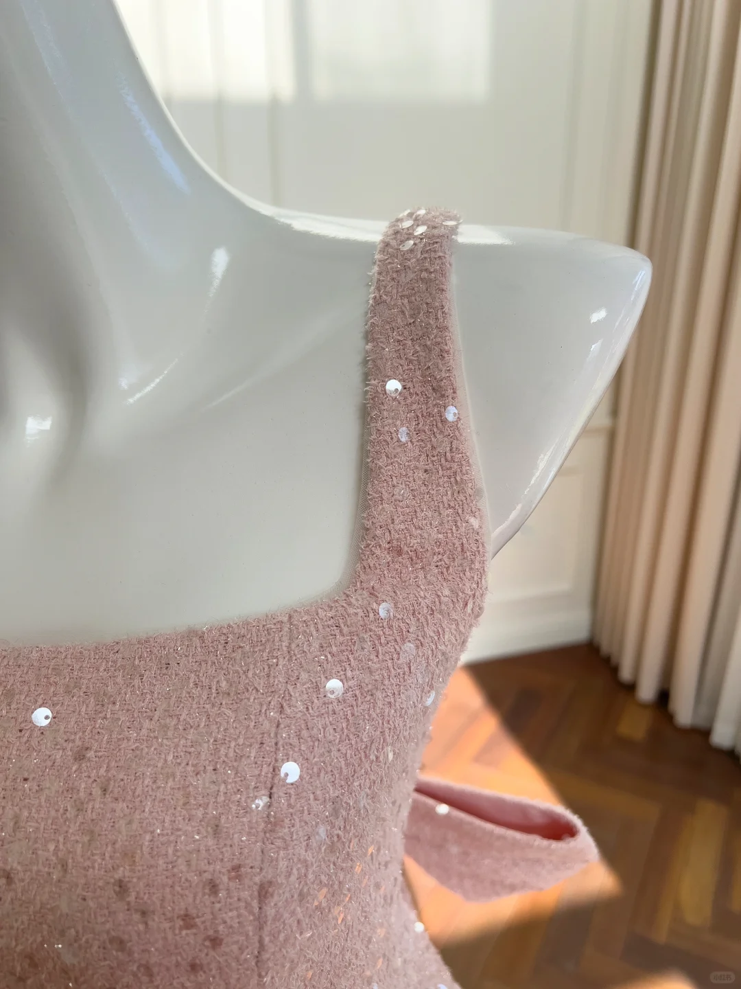 Vestido corto de fiesta, de satén rosa, con tirantes finos, espalda de lentejuelas y lazo, corte A, para regreso a casa y cumpleaños, GG2621