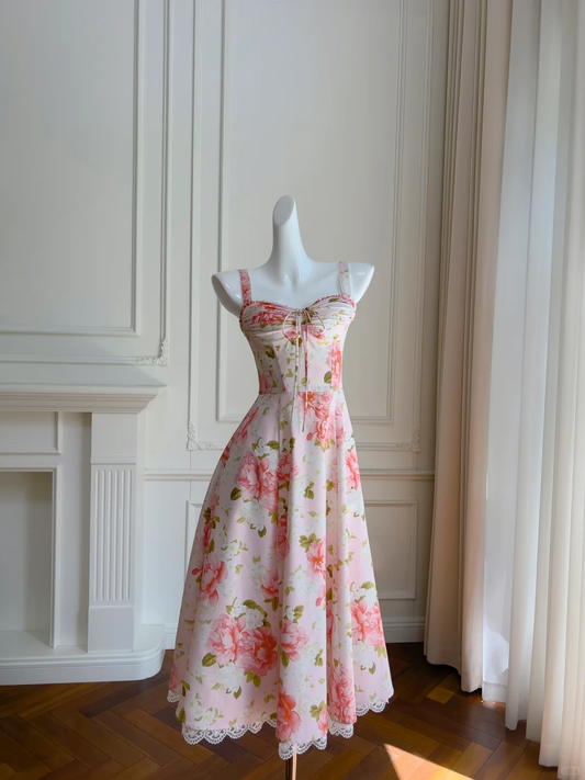 Hermoso vestido largo de gasa con escote en forma de A y estampado de corazón, para fiesta de graduación o de noche GG2636