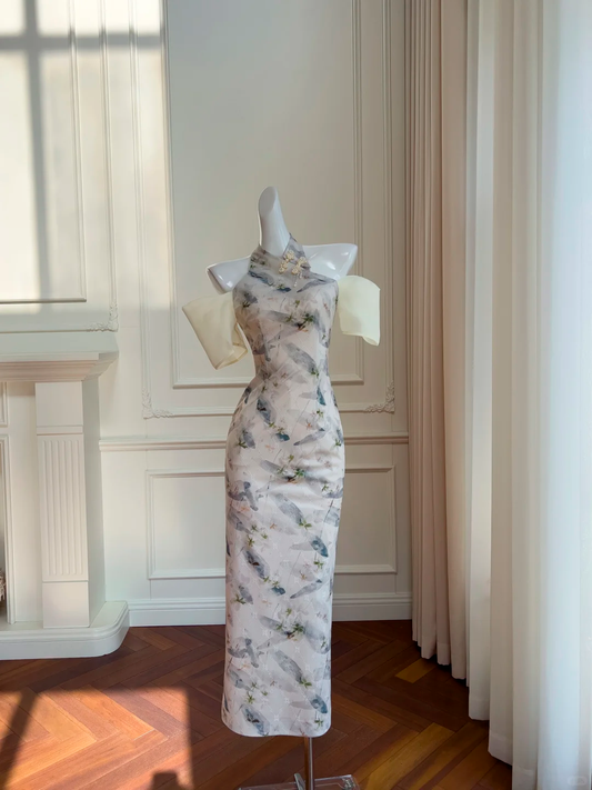Vestido largo de satén con cuello halter y corte sirena, elegante, para fiesta de graduación o de noche, GG2659