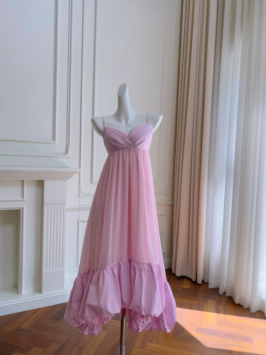 Vestido largo de satén con tirantes finos, corte A, para fiesta de graduación o de noche, GG2695
