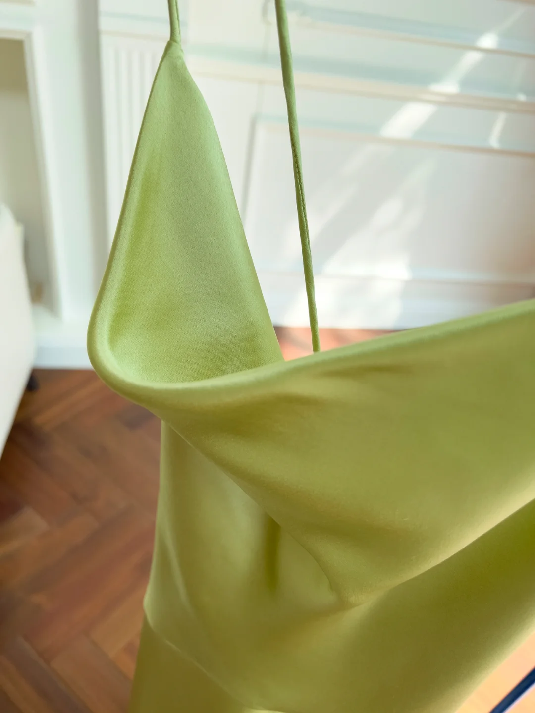 Vestido de fiesta largo de satén con tirantes finos, corte en A, espalda descubierta, GG2812