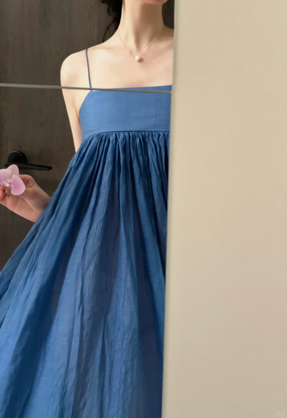 Vestido largo elegante de satén y gasa con tirantes finos para fiesta de graduación, noche o boda GG2833