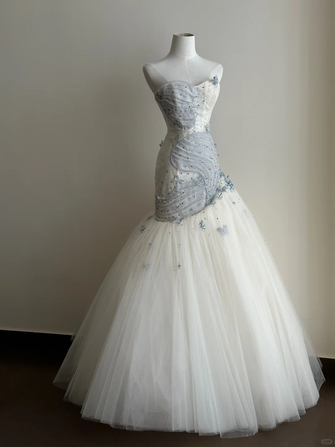 Hermoso vestido de fiesta largo de sirena sin tirantes de tul con cuentas, vestido de novia, vestido de noche GG2839